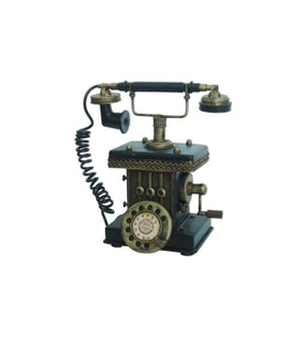 Dekoratif Metal Telefon Kumbaralı Kumbara Biblo Hediyelik
