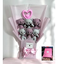 Simli Peluş Ayıcık Buketi