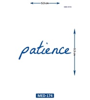 Patience 5 cm Minimal geçici Dövme Yarı Kalıcı Geçici Dövme