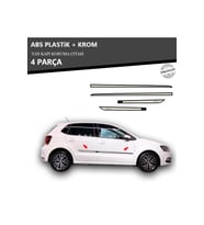 VOLKWAGEN POLO 2009- ÜZERİ YAN KAPI KORUMA ÇITASI PLASTİK + KROM