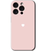 İphone 15 Pro Kılıf HD Desen Baskılı Kılıf - Sade Kalp