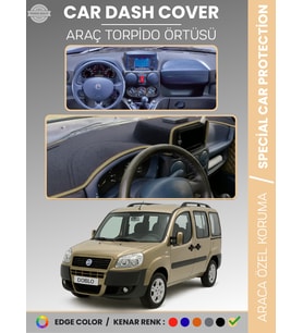 FIAT DOBLO (2000-2008) DOUBLE EKRAN AIRBAGSİZ Torpido Örtüsü Ön Göğüs Koruma Araca Özel Tam Uyum