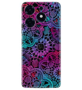 Spark 10 Pro Uyumlu Kılıf Silikon Desen Özel Seri Colurful Mandala 1667