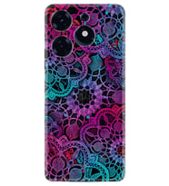 Spark 10 Pro Uyumlu Kılıf Silikon Desen Özel Seri Colurful Mandala 1667