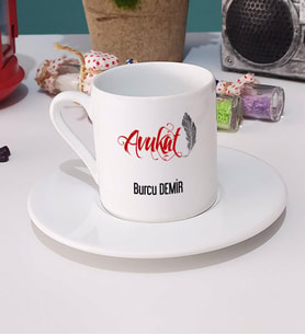 Avukat Türk Kahvesi Fincanı Beyaz