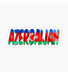 Azerbaycan Azerbaijan 18 Cm Araba Arka Cam Sticker MD14