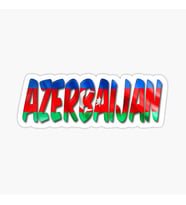 Azerbaycan Azerbaijan 18 Cm Araba Arka Cam Sticker MD14