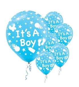 Sürpriz İt's A Boy Uçan Balon 30 Adet