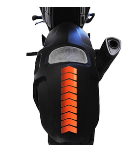 Ok Tasarımlı Alev Turuncusu Çamurluk Kask Sticker Çınar Extreme