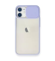 Apple İphone 11 Kılıf Palm Buzlu Kamera Sürgülü Silikon - Lila
