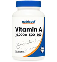 Nutricost Vitamin A  10,000 IU, 500 Softgel Capsules.Abd Menşei (Renksiz)