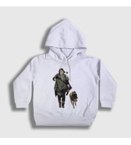 Presmono Unisex Çocuk Beyaz Daryl Dixon V3 The Walking Dead Kapüşonlu Sweatshirt 520879tt (Beyaz)