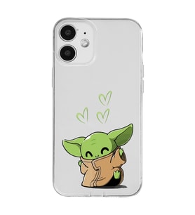 Iphone 12 Uyumlu Baby Yoda Tasarımlı Şeffaf Telefon Kılıfı