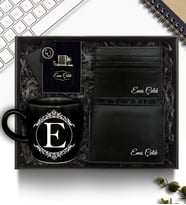 Kişiye Özel Siyah Kupa & Zippo Tarzı Çakmak & Cüzdan & Kartlık & Hediye Seti
