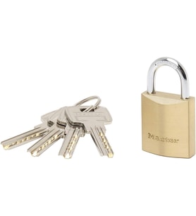 Master Lock 2930Eurd Ekstra Kalın Prinç Anahtar Asma Kilit, Altın, 5,4 X 3 X 1,4 Cm
