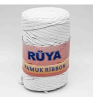 Angel Çanta Aksesuar Beyaz Renk Pamuk Ribbon No:6