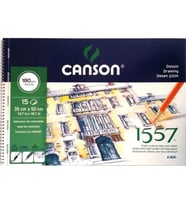 CANSON 1557 RESİM VE ÇİZİM DEFTERİ SPİRALLİ 35x50 180GR. 15YP.