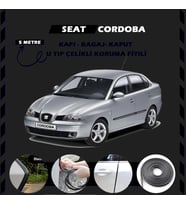 Seat Cordoba Oto Araç Kapı Koruma Fitili 5metre Parlak Siyah Renk