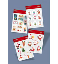Yılbaşı Christmas Sticker (Etiket) A5 - 4 Sayfa