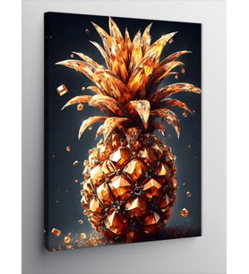 Kanvas Tablo Kristal Ananas
