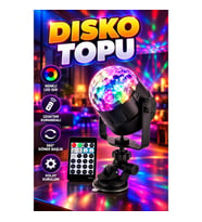 FIMEI Kompakt Döner Renkli LED Disko Topu – Ev ve Profesyonel Kullanım İçin