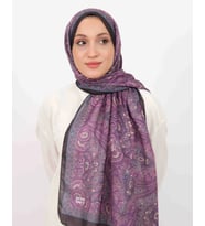Luissa Soft Şal Etnik Desen Mor