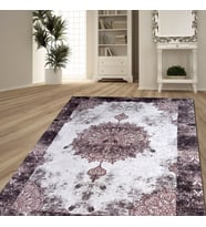 Nur Home Mürdüm Sultan Süngerli Kaymaz Lastikli Halı Örtüsü, NRH-33 (Çok Renkli)