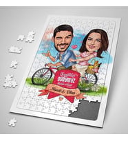 Kişiye Özel 240 Parça Pikniğe Giden Romantik Çiftler Puzzle