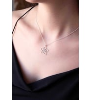 Gümüş Bahar Yıldızı Kolye 925 Ayar