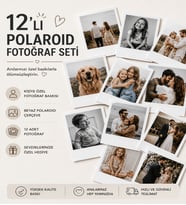 Premium Kalite Kişiselleştirilmiş Polaroid Fotoğraf Baskı Seti (10x12 cm 12 adet ) En Güzel Anılarınızı Ölümsüzleştirin!