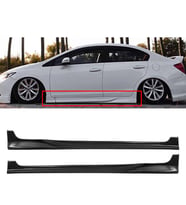 Honda Civic FB7 Custom Yan Marşpiyel Seti Plastik 2 Adet Mat Siyah 2012 2013 2014 2015 2016 karlık+ek+bodykit