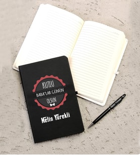 Babalar Günün Kutlu Olsun Tasarımlı Defter Kalem