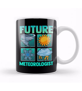 Funny Future Meteorologist Tornado Storm Weather Kupa Bardak Porselen