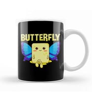 Cute Butterfly Stick Of Butter With Wings Pun Kupa Bardak Porselen