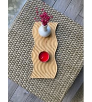 Bambu Dalgalı Sunum, 40*20 ,sunum Tepsisi, kahve Tepsisi, bambu Dekor
