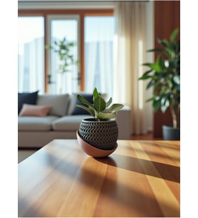 Saksı – Drenaj Tabağı ile Modern Tasarım Haki