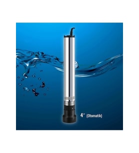 Dayuan 1.1 Hp-220V-Motorlu Kademeli Otomatik 4" Derinkuyu Dalgıç Pompa+20 Mt. Kablo