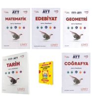 Limit AYT Matematik Edebiyat Geometri Tarih ve Coğrafya Soru Bankası 5li Set + Planlama Defteri