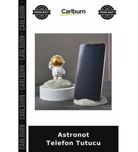 Özel Üretim Masamüstü Dekoratif Hediyelik Ofis Astronot Telefon Tutucu