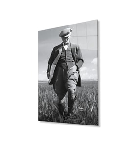 Atatürk Cam Tablo 4mm Dayanıklı Temperli Cam, Atatürk Glass Wall Art (Çok Renkli)