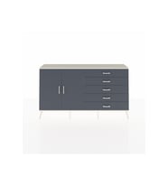 Arges Konsol 4 Raflı 5 Çekmeceli 2 Kapaklı 176x30x99 Aytaşı-Antrasit