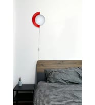 Yarım Dünya Aplik Fişli Kırmızı