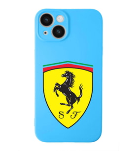 Apple iPhone 14 Plus  Lansman Kılıf Ferrari  Tasarımlı Altı Kapalı İçi Kadife Kaplı  Kapak (Şeffaf)