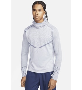 Nike Therma Fit Adv Run Division Pnncle Mid Hoodie Kapüşonlu Reflektörlü Erkek Koşu Sweatshirt Mavi