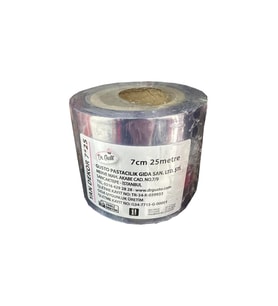 Omeyva Şeffaf Kalın Pasta Kenar Dekor Film Jelatini - 7 Cm. x 25 Metre - Krema Tutucu - 1 Rulo