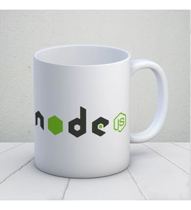 NodeJs Tasarımlı Kupa Bardak (Çok Renkli)