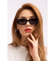 Chunky Frame Vintage Şeffaf Pembe Güneş Gözlüğü Siyah-Tek Ebat