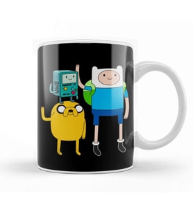 Finn Jake Bmo Adventure Time Kupa Bardak Porselen