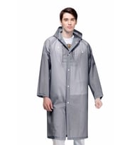 Hayal Sepeti Eva Unisex Yağmurluk çıtçıt düğmeli  - Gri Renk
