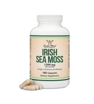 Double Wood IRISH Sea Moss (ÖSG ÖZEL SPORCU GIDALARI) İrlanda Deniz Yosunu 1200mg 180 Capsul.Abd Menşei 40.